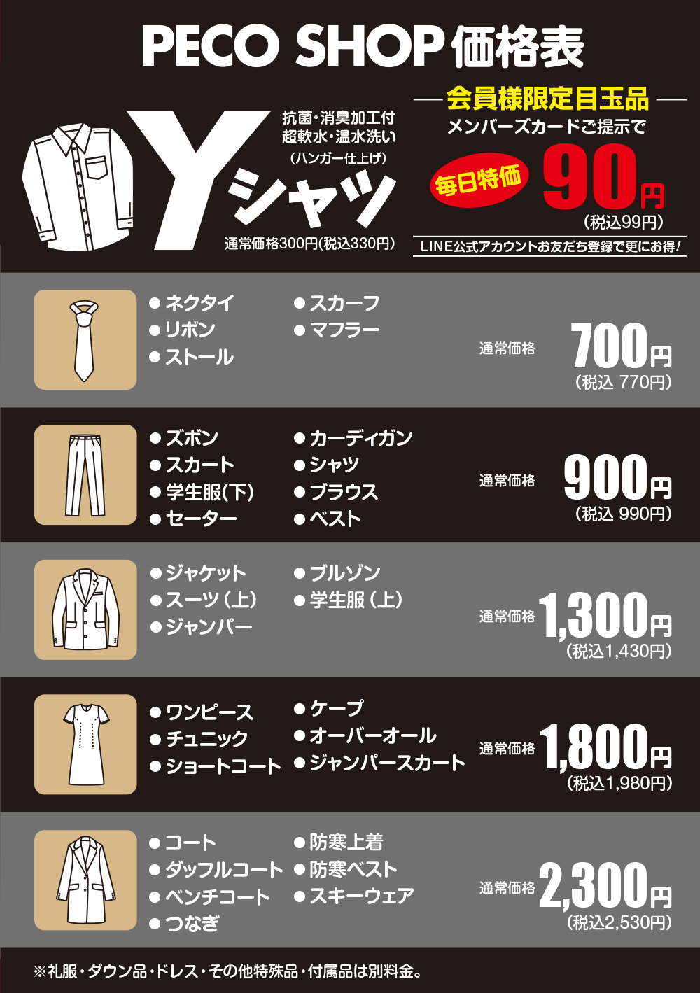 価格表